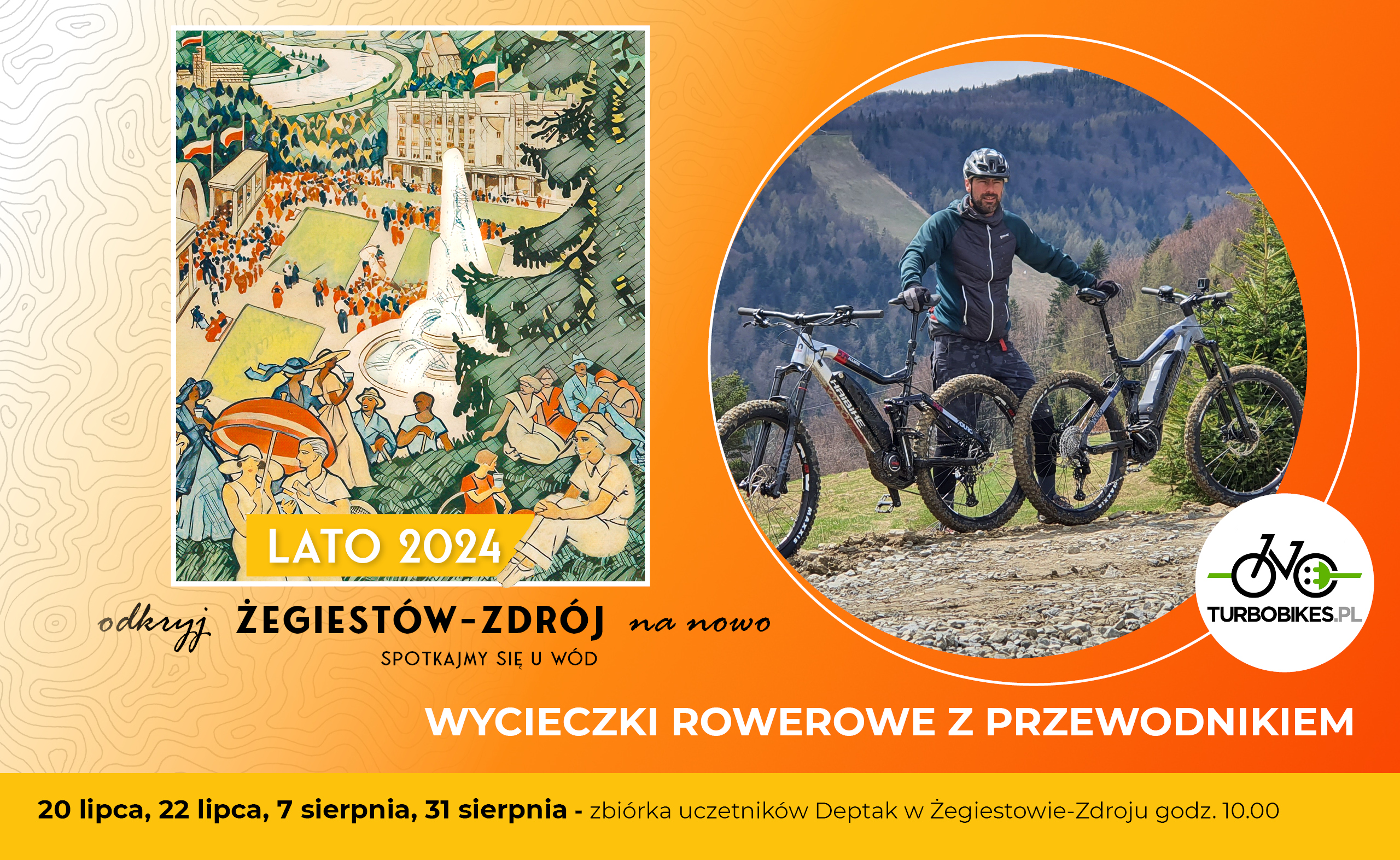 Zaproszenie na wycieczki rowerowe z przewodnikiem - lato 2024